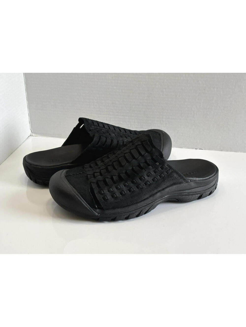 KEEN San Juan Sandal II Huarache Men's Sz 11 Black Suede Leather Slip On Comfort